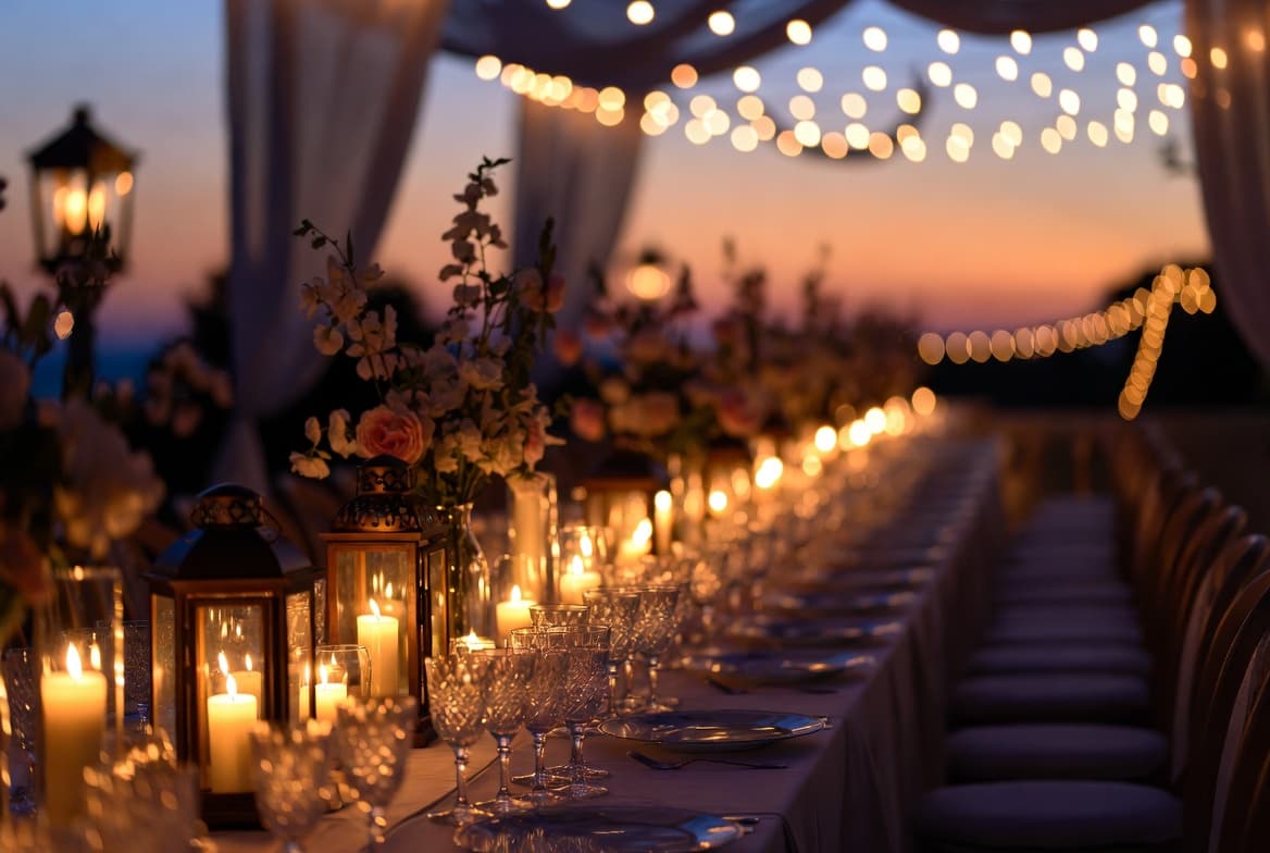 Elegante Event Dekoration